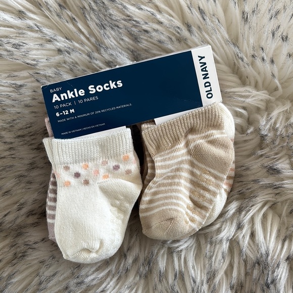 6-12M NWT Old Navy Baby Ankle Socks 10 Pack - Picture 1 of 2